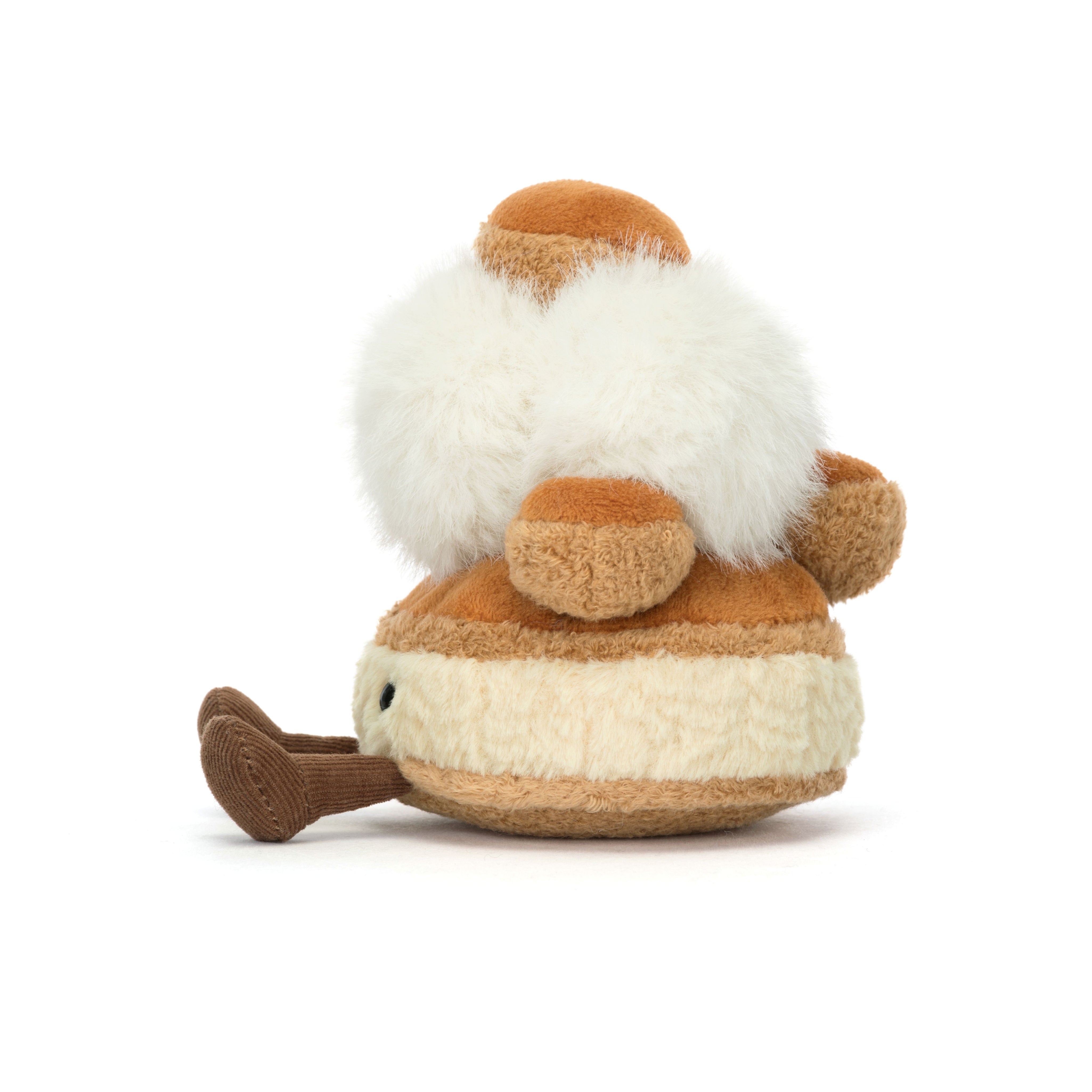 cute plush pastry toy on white background
