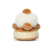 cute plush pastry toy on white background