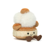 cute plush pastry toy on white background