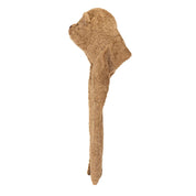 Jellycat brand bartholomew bear brown fuzzy hat and scarf combo hat with bear ears and nose on a white background
