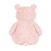 back view of Pink Jellycat teddy bear on a white background