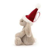 BASHFUL CHRISTMAS BUNNY DECORATION by JELLYCAT