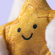detail view of smiling yellow star