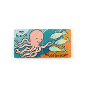 inside of the 'If I Were An Octopus Book' from Jellycat featuring a illustration of a smiling octopus with the text 'If I were an octopus.