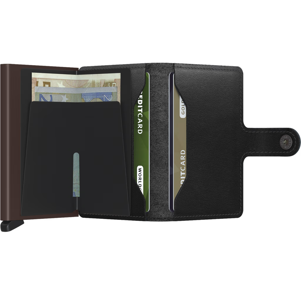 ORIGINAL BLACK-BROWN MINIWALLET by SECRID