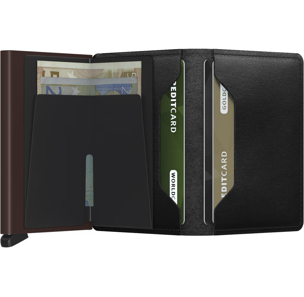 ORIGINAL BLACK-BROWN SLIMWALLET by SECRID