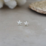 BABY STARFISH STUDS in SILVER by GLEE