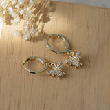 CLEAR BEE SHINY HOOPS in GOLD by GLEE