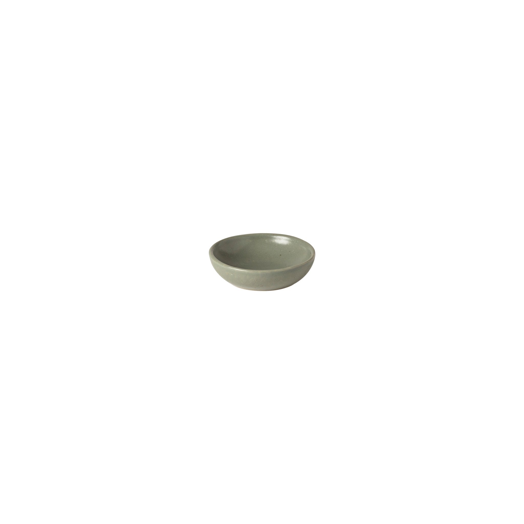 Green ceramic bowl on a white background