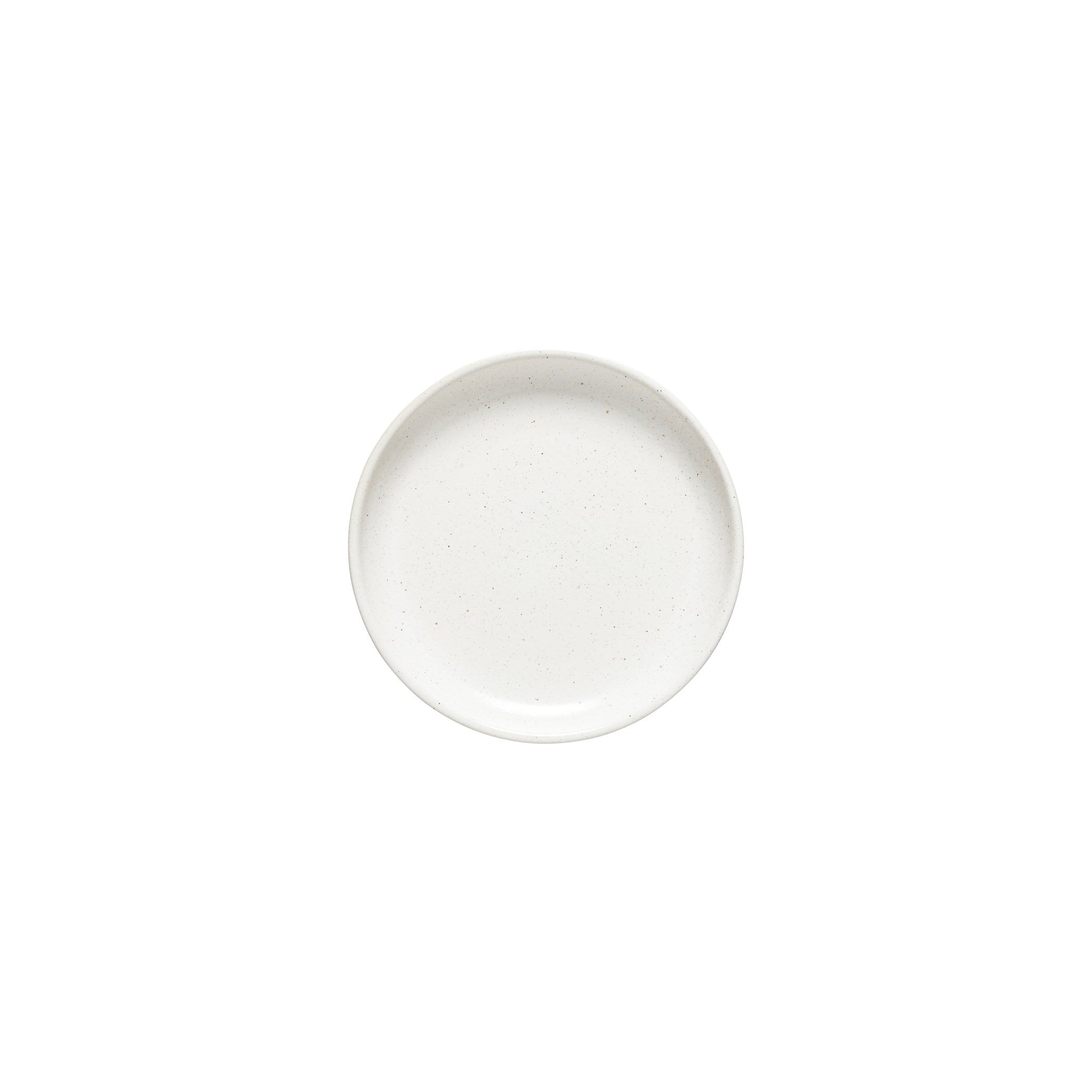 White ceramic plate on a white background