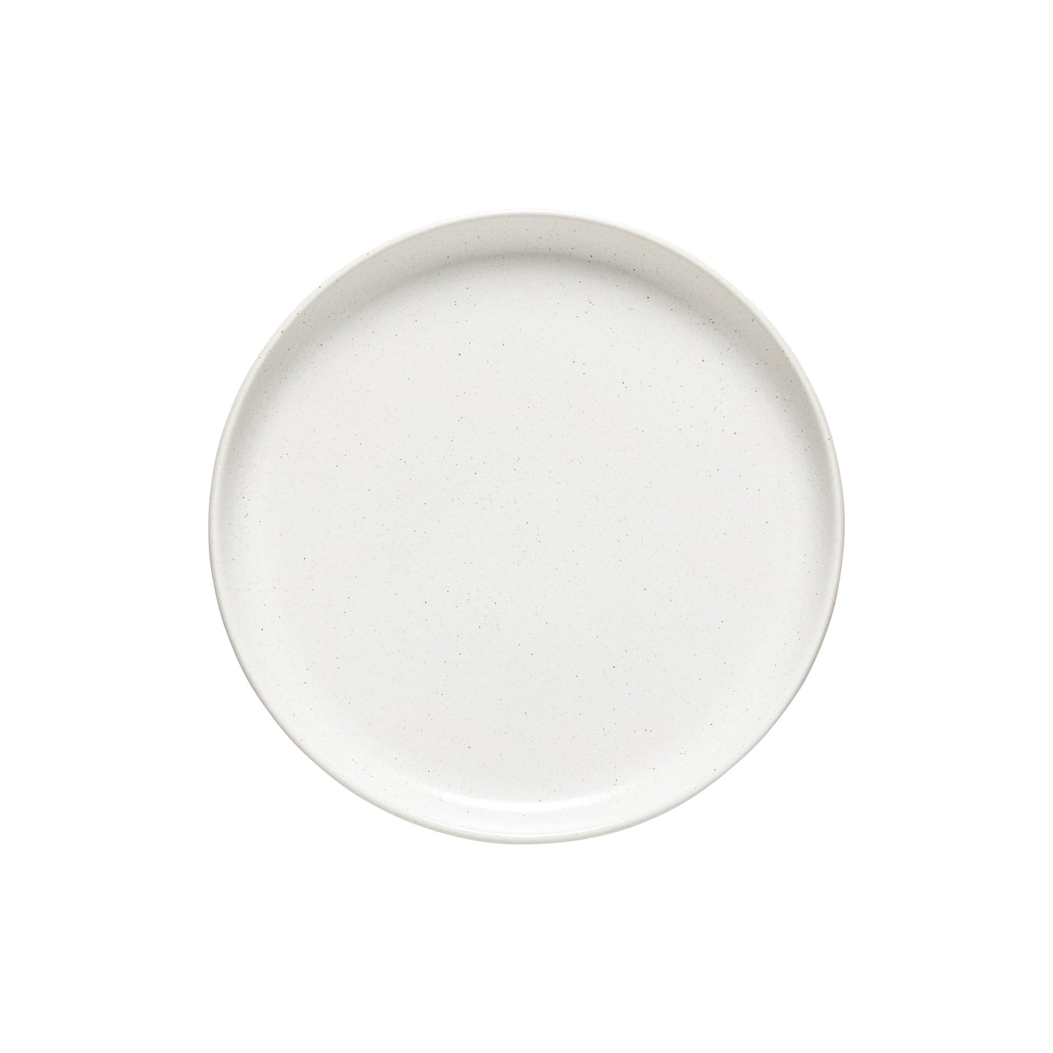 White ceramic plate on a white background