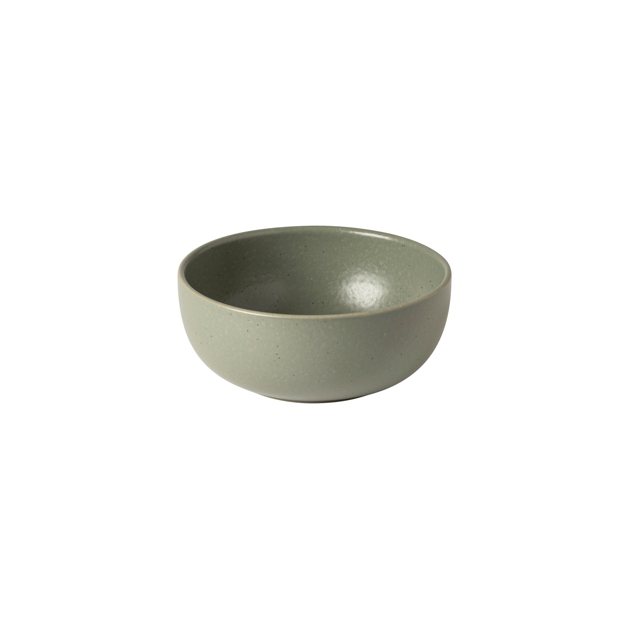 Green ceramic bowl on a white background