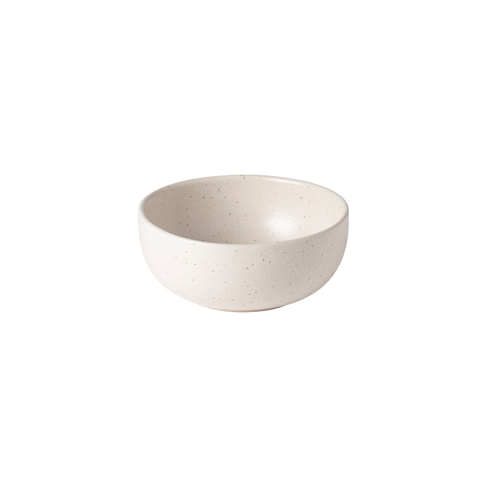 Beige ceramic bowl on a white background