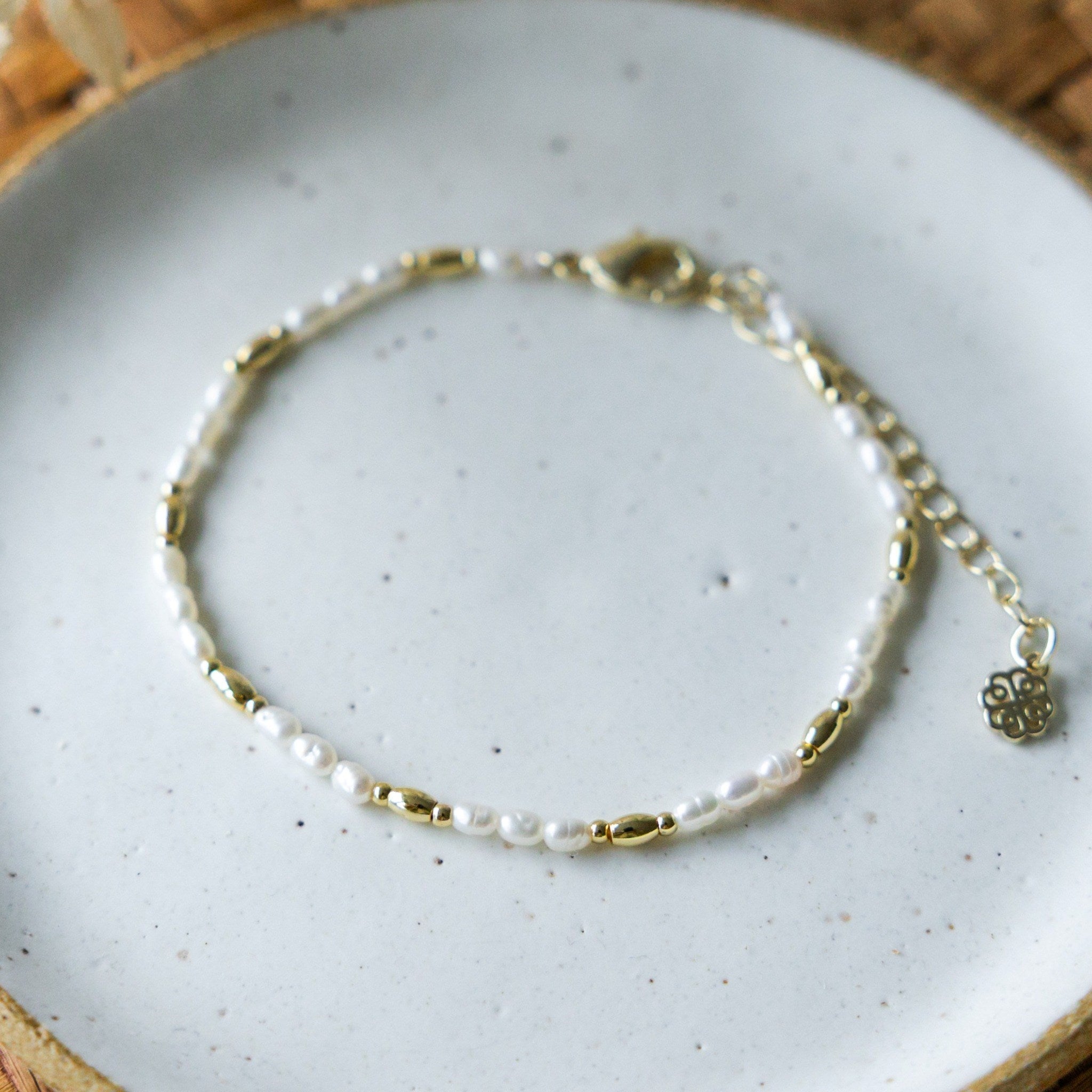 CELIA BRACELET in GOLD & PEARL by GLEE