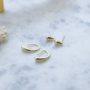 DROP DUET EARRING SET in GOLD by GLEE