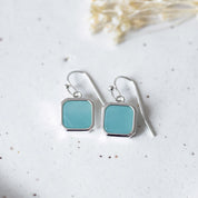 FLORENCE EARRINGS in SILVER & AMAZONITE by GLEE