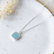 FLORENCE NECKLACE in SILVER & AMAZONITE by GLEE