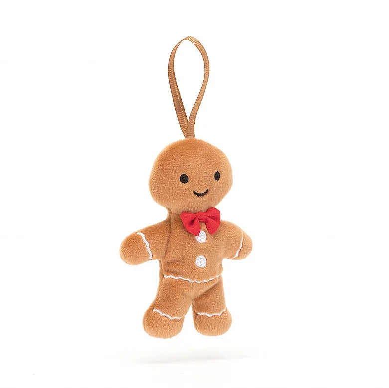 FESTIVE FOLLY GINGERBREAD FRED ORNAMENT by JELLYCAT
