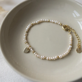 GOLD/PEARL AMADO BRACELET by GLEE JEWELRY