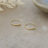 GOLD NOTION HOOPS by GLEE JEWELRY