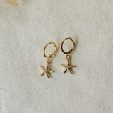 GOLD SEASHORE SERENITY HOOPS by GLEE JEWELRY