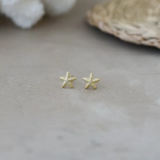 GOLD BABY STARFISH STUDS by GLEE JEWELRY