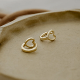 GOLD SWEETHEART HOOPS by GLEE JEWELRY