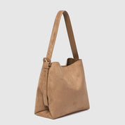 PEYTON SHOULDER BAG in SUEDE HONEY by LOUENHIDE