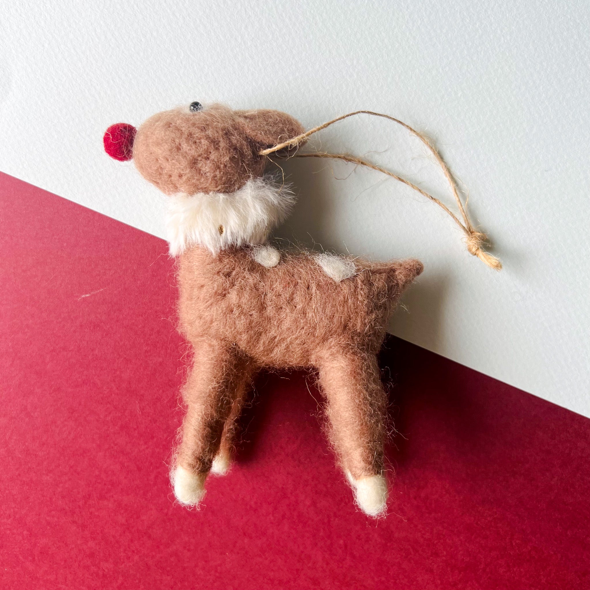 RED NOSE REINDEER ORNAMENT