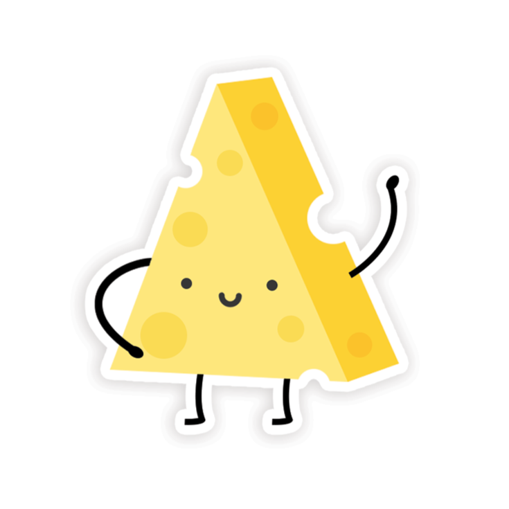 CHEESE STICKER by IMPAPER