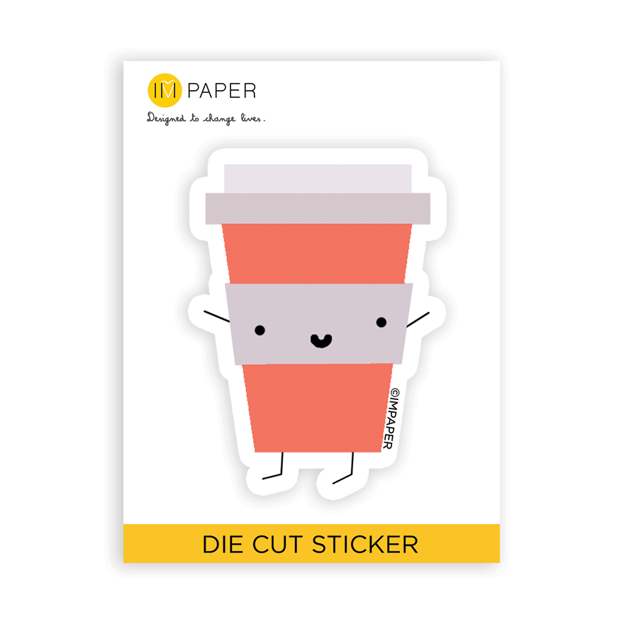 COFFEE CUP STICKER by IMPAPER