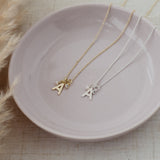 LETTER "A"  INSIGNIA NECKLACE in GOLD by GLEE