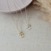 LETTER "C"  INSIGNIA NECKLACE in GOLD by GLEE