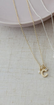 LETTER "C"  INSIGNIA NECKLACE in GOLD by GLEE