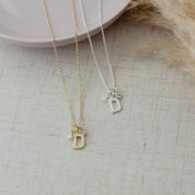 LETTER "D"  INSIGNIA NECKLACE in GOLD by GLEE