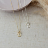 LETTER "D"  INSIGNIA NECKLACE in GOLD by GLEE