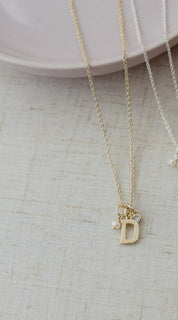 LETTER "D"  INSIGNIA NECKLACE in GOLD by GLEE
