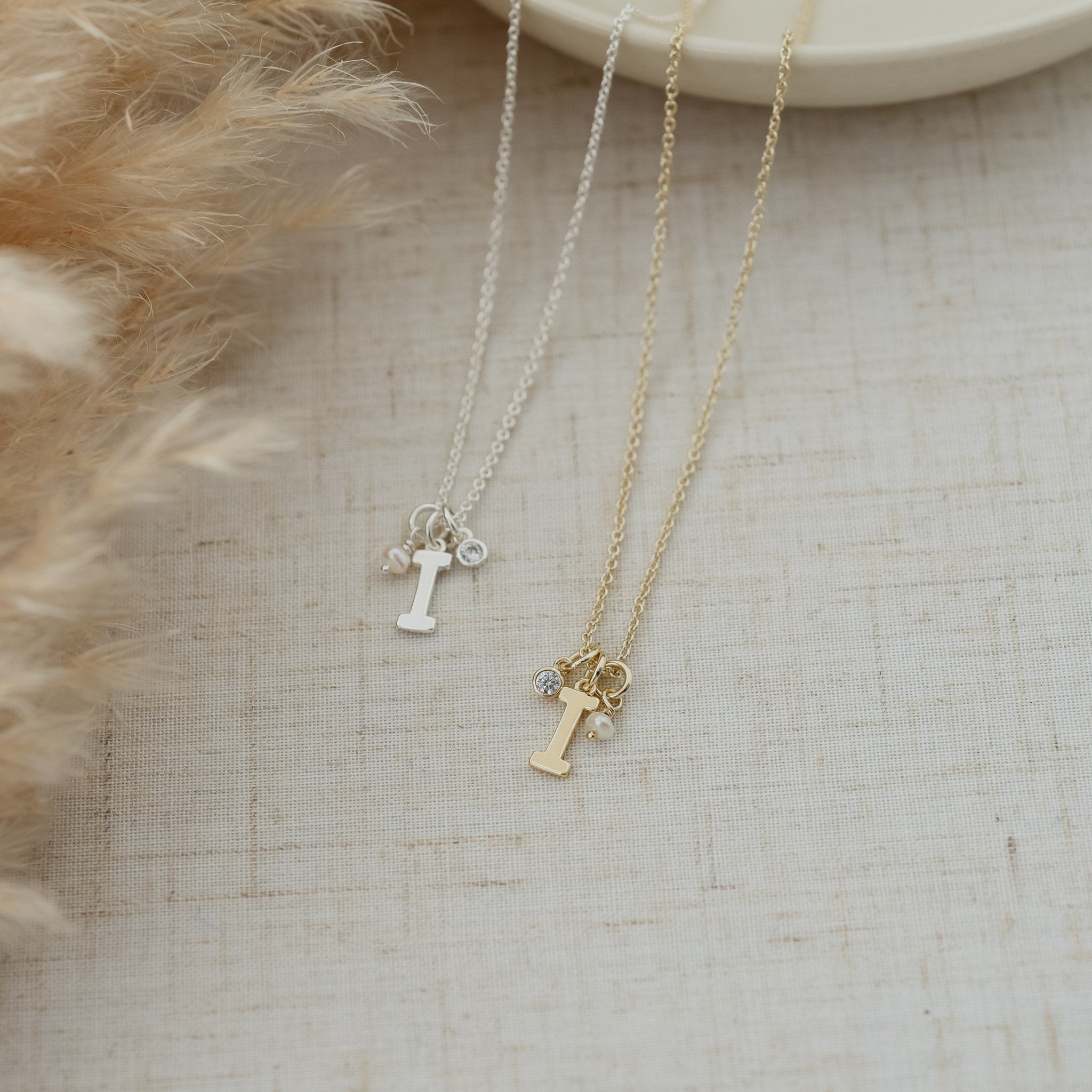 LETTER "I"  INSIGNIA NECKLACE in GOLD by GLEE