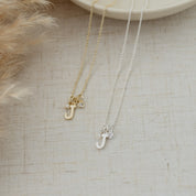 LETTER "J"  INSIGNIA NECKLACE in GOLD by GLEE
