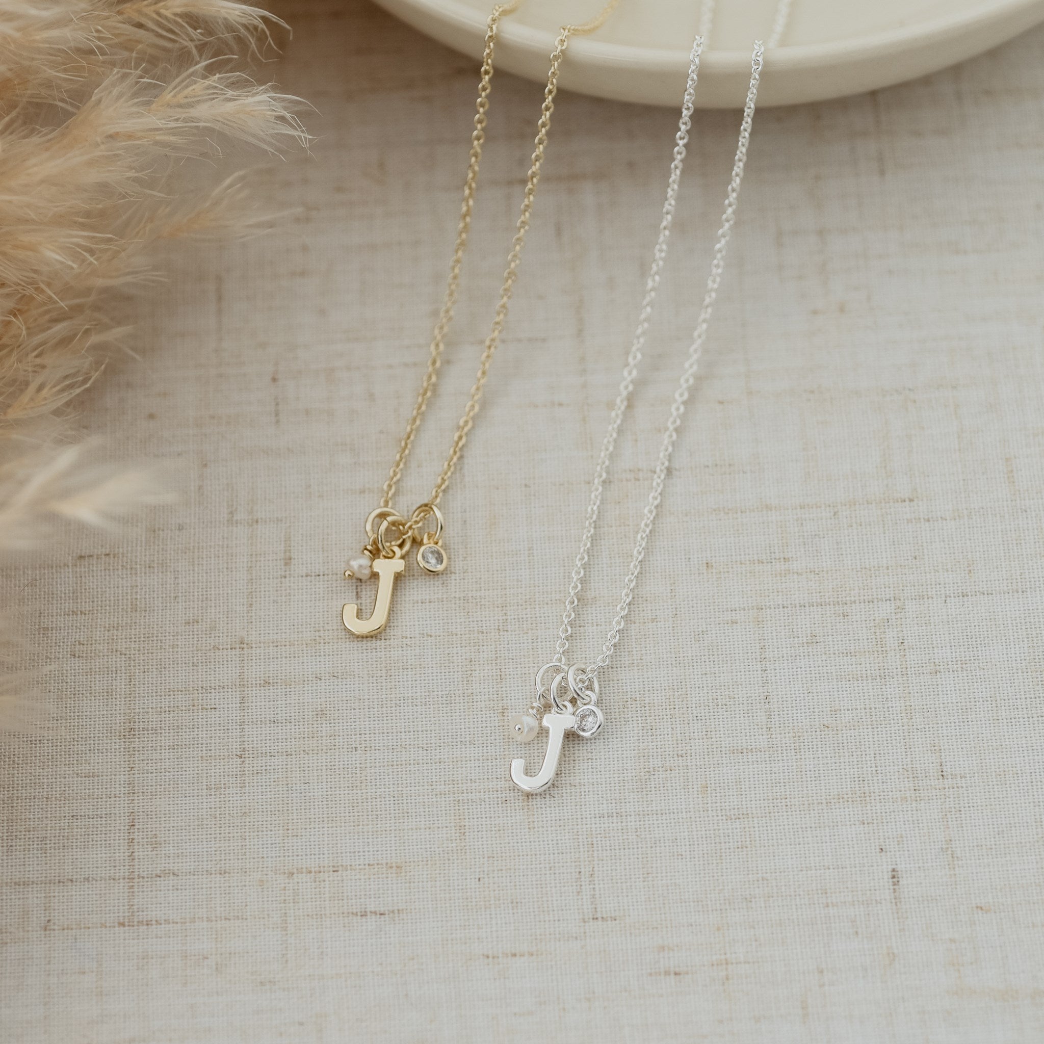 LETTER "J"  INSIGNIA NECKLACE in GOLD by GLEE
