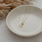 LETTER "N"  INSIGNIA NECKLACE in GOLD by GLEE