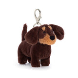 OTTO SAUSAGE DOG BAG CHARM by JELLYCAT