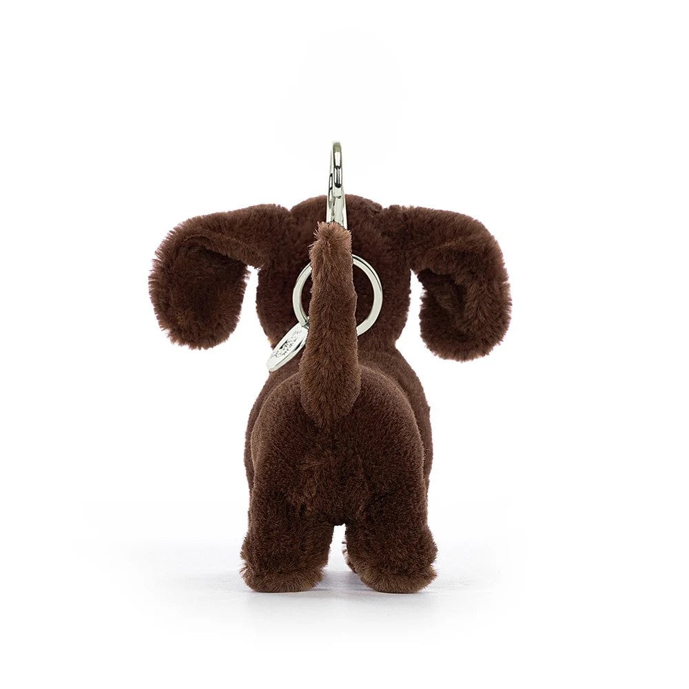 OTTO SAUSAGE DOG BAG CHARM by JELLYCAT