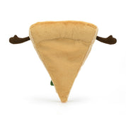 back view of stuffed plush toy pizza slice by jellycat