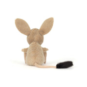 Plush toy mouse with large ears on a white background
