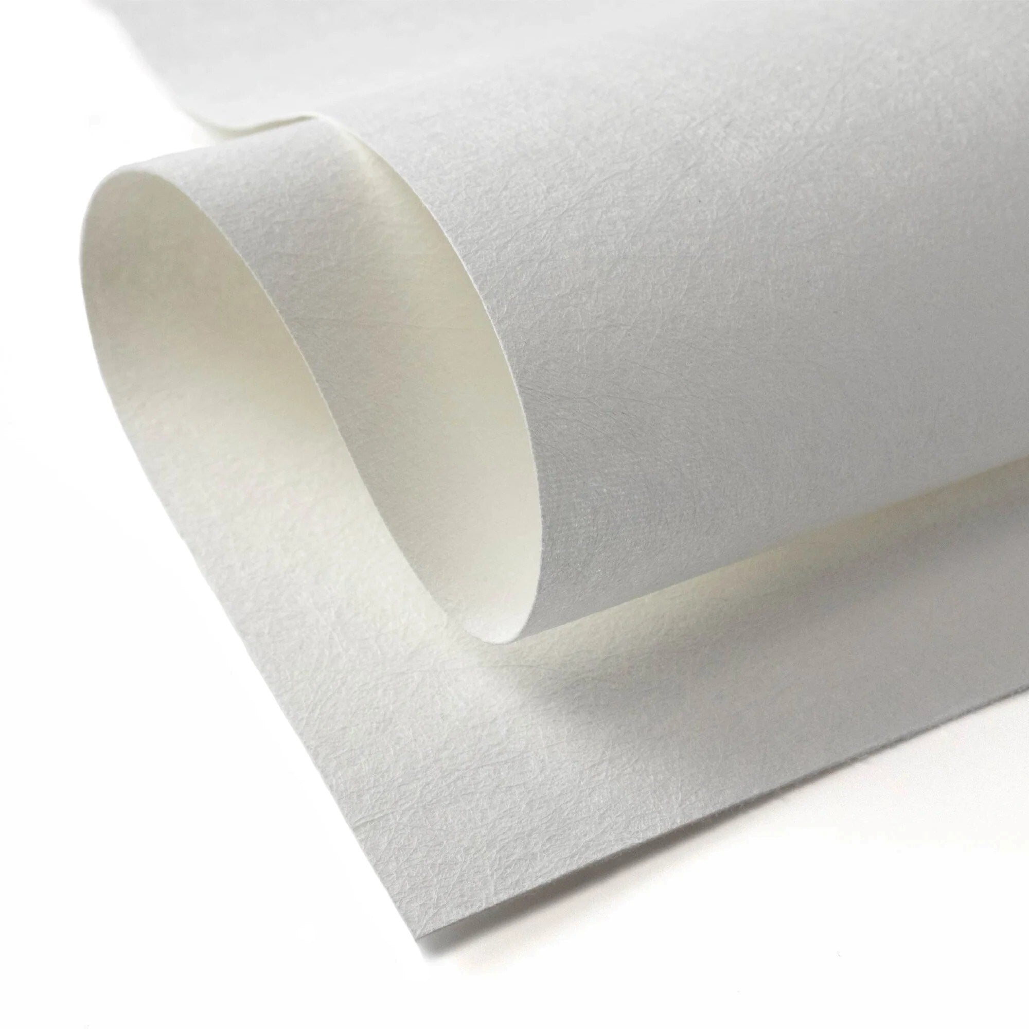 Roll of white jude's cleaning cloth on a white background