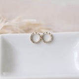 KINSHIP STUDS in GOLD & CLEAR by GLEE
