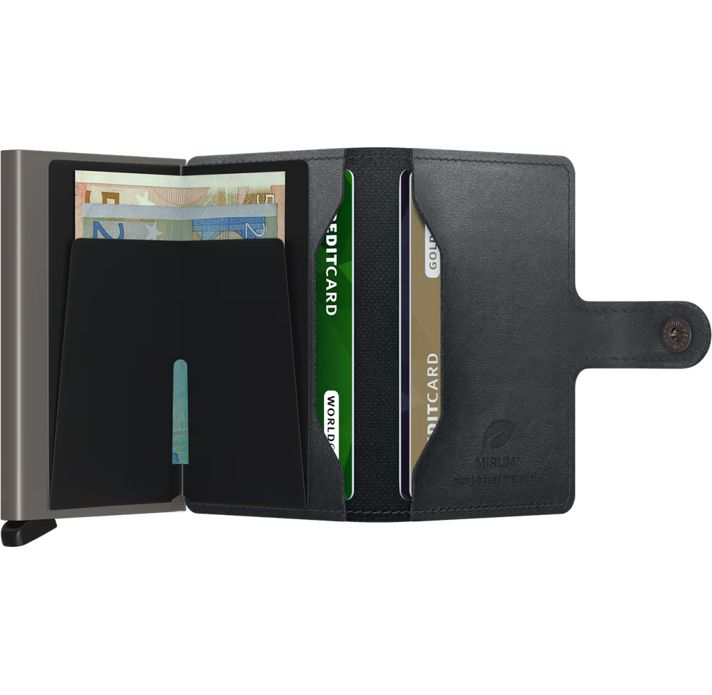 MIRUM BLACK MINIWALLET - PLANT BASED by SECRID