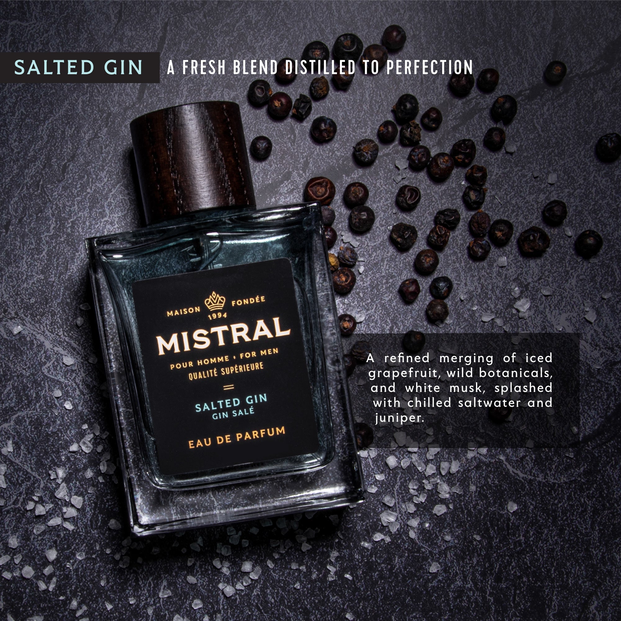 SALTED GIN EAU DE PARFUME by MISTRAL FOR MEN