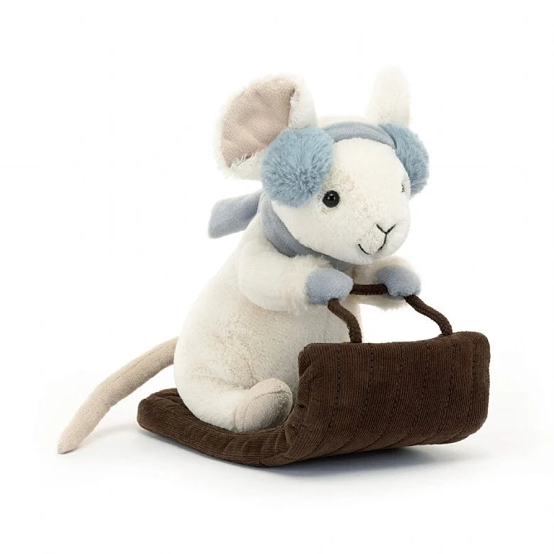 MERRY MOUSE SLEIGHING by JELLYCAT